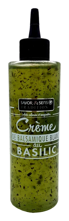 Crème de balsamique blanc au Basilic