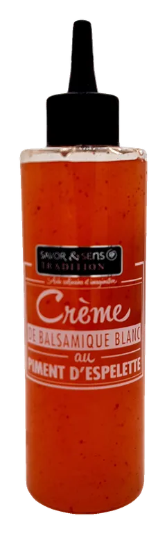 Crème de balsamique blanc au piment d’Espelette