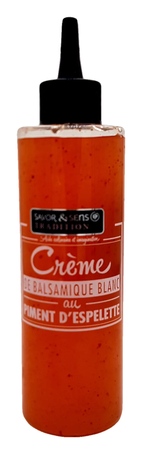 White balsamic cream with Espelette pepper
