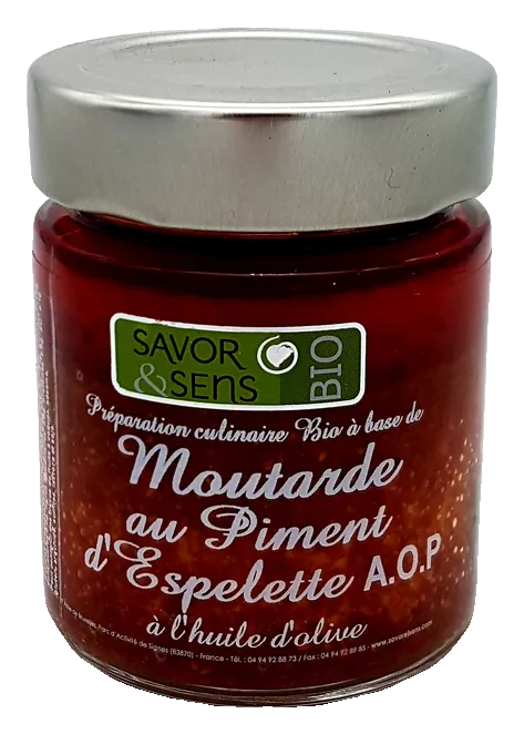 Moutarde au Piment d’Espelette A.O.P à l’huile d’olive Petit pot