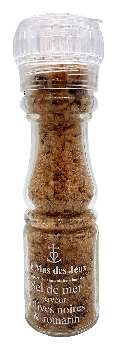 Meersalz mit schwarzen Oliven & Rosmarin