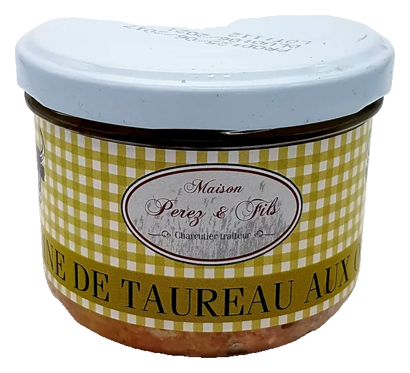 Maison Perez & Fils bull terrine with olives